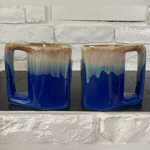 Vintage Rodolfo Padilla Drip Glaze Pottery Mugs